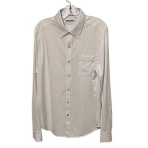 Tommy Bahama San Lucio White Stretch Knit Long Sleeve Shirt Men’s Size Large